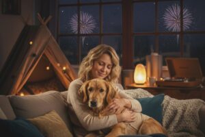 Silvester mit Hund- so hilfst du deinem Hund bei Angst vor Feuerwerk